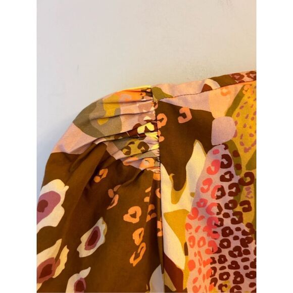 Garrie B Carly Wrap Dress Size S Botanical Flower Hawaii Vacation - Picture 8 of 11